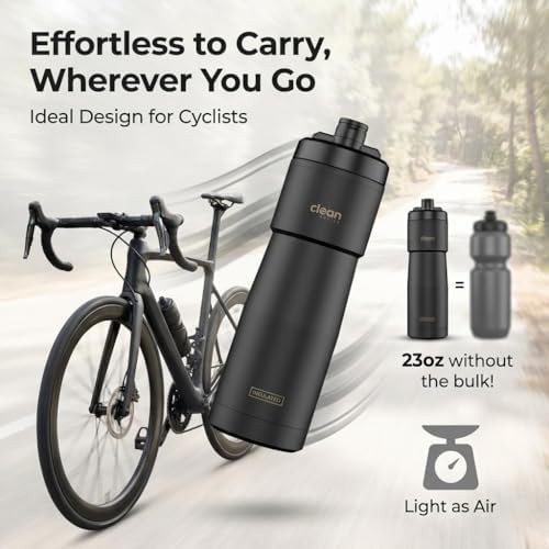 Matte Black Insulated Cycling Water Bottle — photo 5