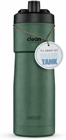 Matte Green Insulated Bike Water Bottle