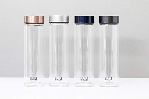 Silver borosilicate glass insulated water bottle — photo 5