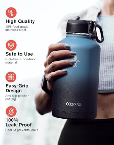 Half Gallon Insulated Green Sports Bottle — photo 3