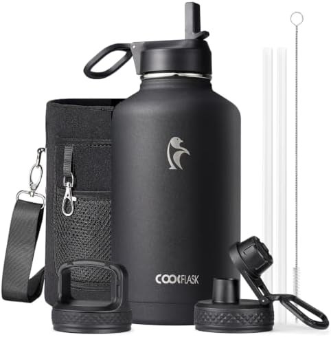 Insulated Half Gallon Bottle with Triple Lids