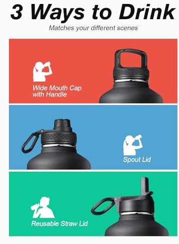 Insulated Half Gallon Bottle with Triple Lids — photo 4