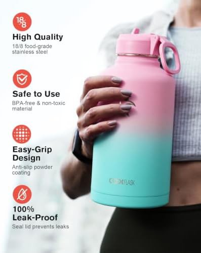 Green 64 oz Vacuum Insulated Flask — photo 3