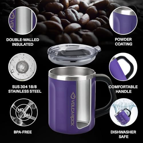 Purple Stainless Steel Office Travel Mug — photo 3