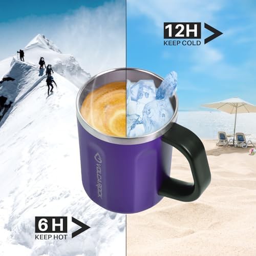 Purple Stainless Steel Office Travel Mug — photo 4