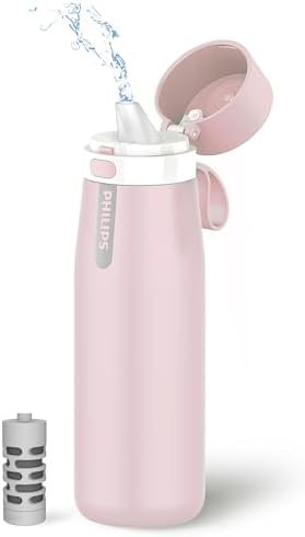 Pink 18.6 oz Filtered Travel Water Bottle