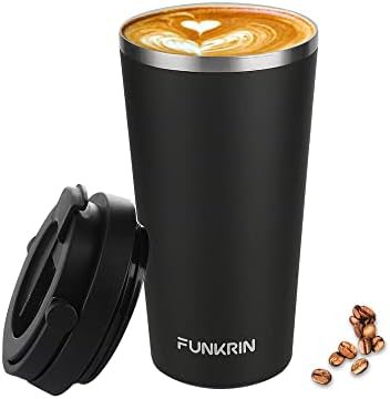 Grey ceramic lined vacuum travel tumbler