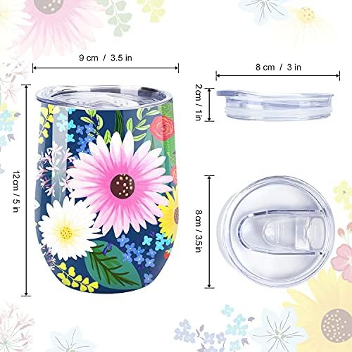 Daisy Pattern Insulated Tumbler with Straw Lid — photo 3