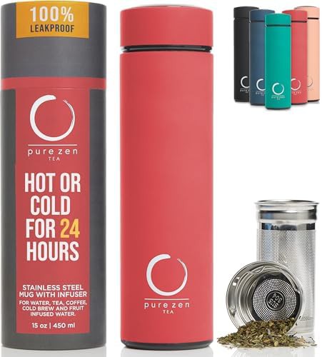 Slim Insulated Tea Thermos with Infuser