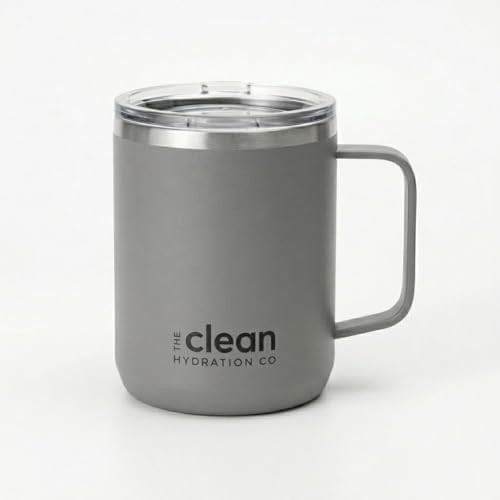 Aqua ceramic travel mug 12 oz