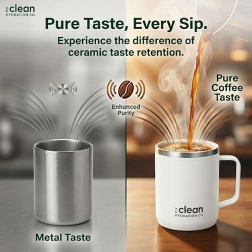 White ceramic travel mug 12 oz — photo 3
