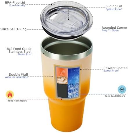 30 oz Tumbler with Lid and Straw steel — photo 3