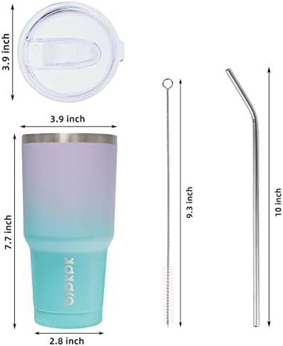 30 oz Tumbler with Lid and Straw stainless — photo 3
