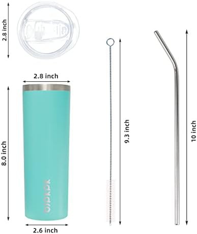 20 oz Skinny Tumbler with Lid steel — photo 3