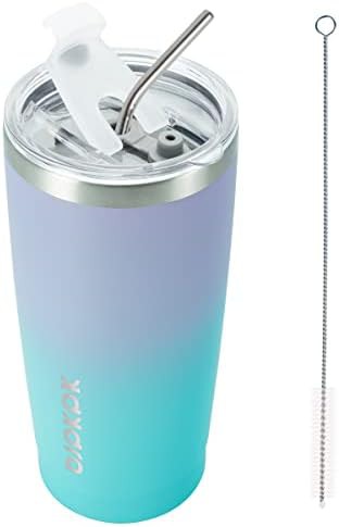20 oz Coffee Tumbler with Lid & Straw