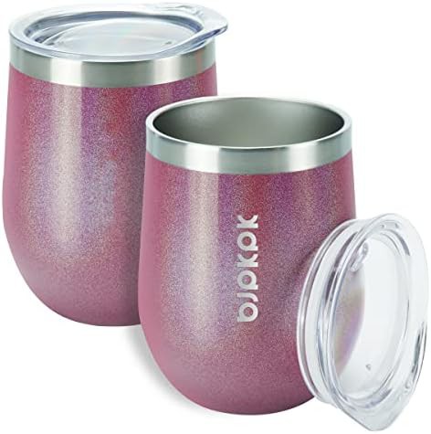 2 PCS 12oz Insulated Wine Tumblers stainless
