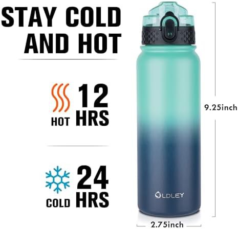 Vacuum Insulated Water Bottle with Three Lids — photo 3