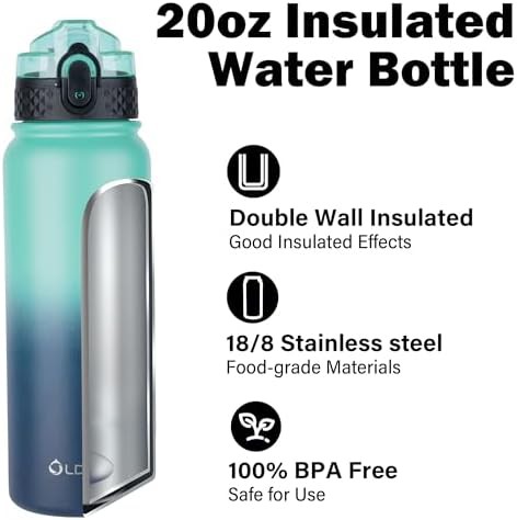 Vacuum Insulated Water Bottle with Three Lids — photo 4