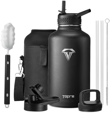 Matte black 64 oz stainless steel thermo flask