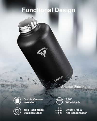 Matte black 64 oz stainless steel thermo flask — photo 4