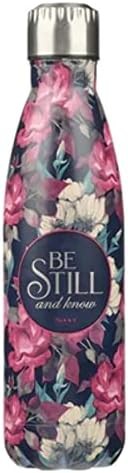 Creamy maroon floral scripture water bottle 17 oz