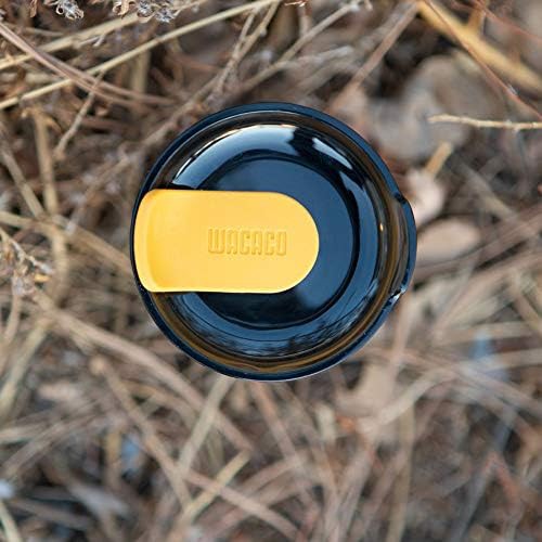 Amber yellow stainless steel travel coffee mug — photo 3