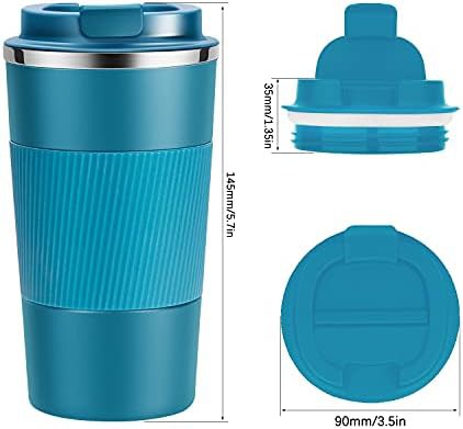 Blue stainless steel travel mug 380ml — photo 4