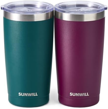 Forest green and plum tumbler set
