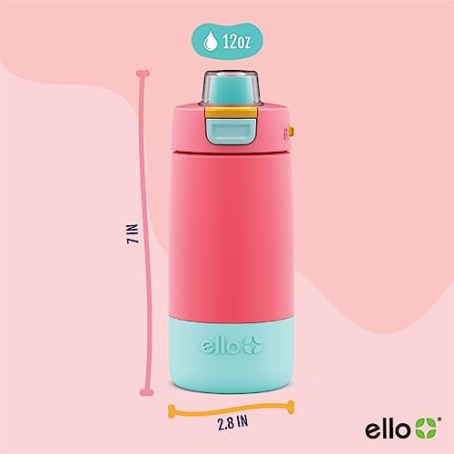 Coral kids insulated stainless water bottle 12 oz — photo 4