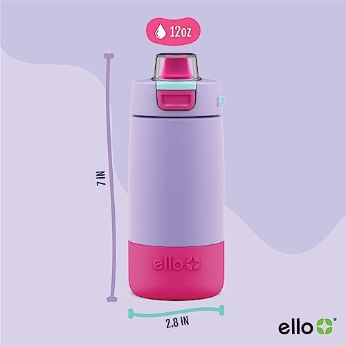 Lilac kids insulated stainless water bottle 12 oz — photo 4