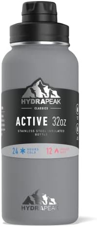 Grey 32oz Water Bottle with Chug Lid — photo 3