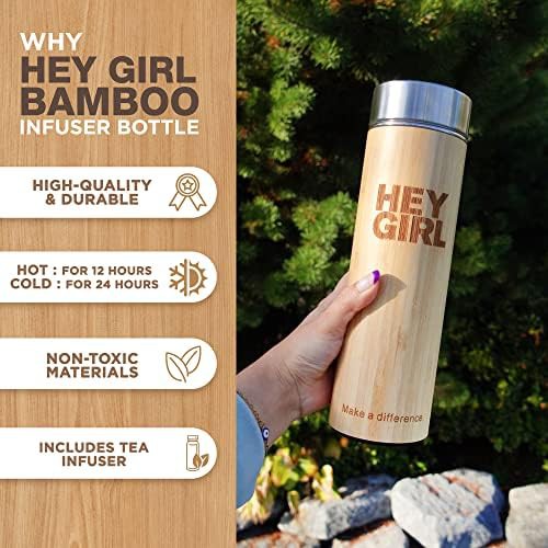 Bamboo and Stainless Steel Tea Infuser 18 oz — photo 3