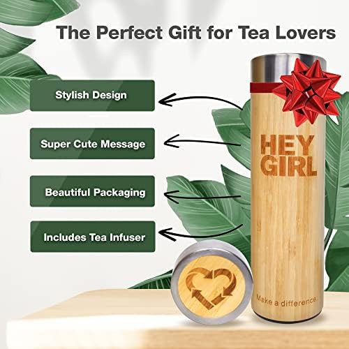 Bamboo and Stainless Steel Tea Infuser 18 oz — photo 4