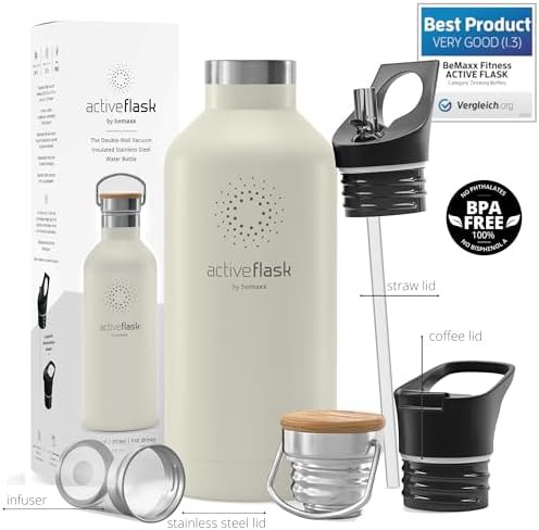 Active flask with three lids and infuser — photo 2