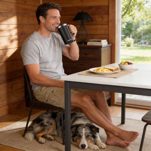 Insulated coffee mug with wide office handle — photo 3