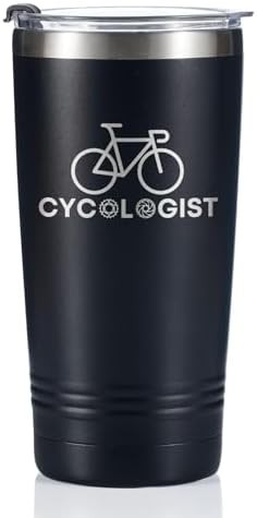 Cyclist theme road bike travel mug