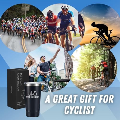 Cyclist theme road bike travel mug — photo 3