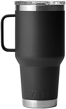 Black 30 oz travel mug with lid — photo 3