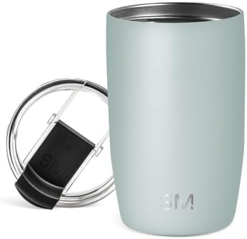Green travel coffee mug with lid 12 oz