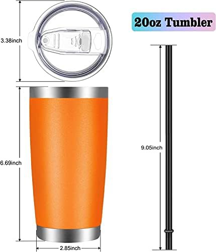 Orange powder coated tumbler 20 oz — photo 3