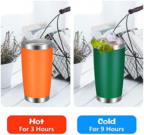 Orange powder coated tumbler 20 oz — photo 4