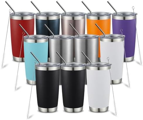 Large mixed color insulated tumbler set