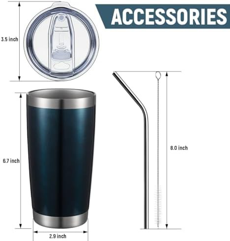 Peacock blue insulated travel mug set — photo 3
