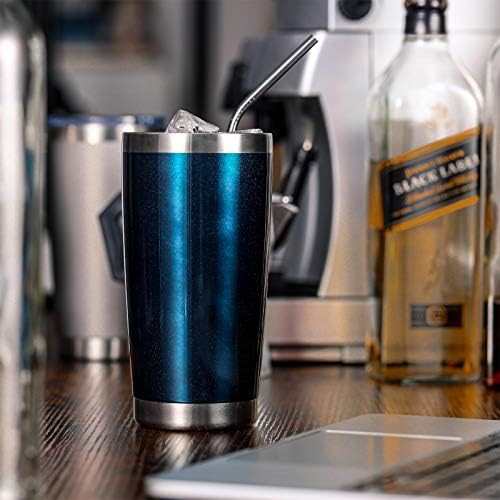 Peacock blue insulated travel mug set — photo 5