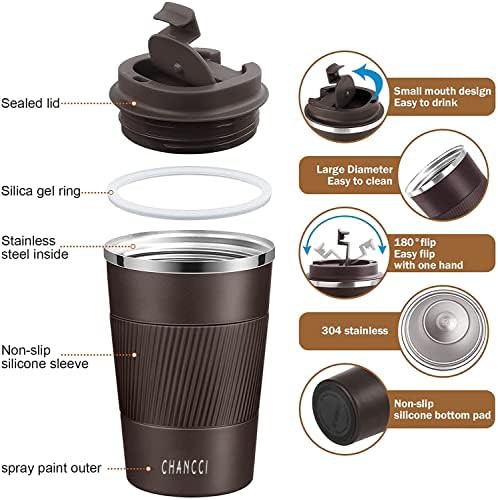 Brown spill proof insulated coffee mug — photo 2