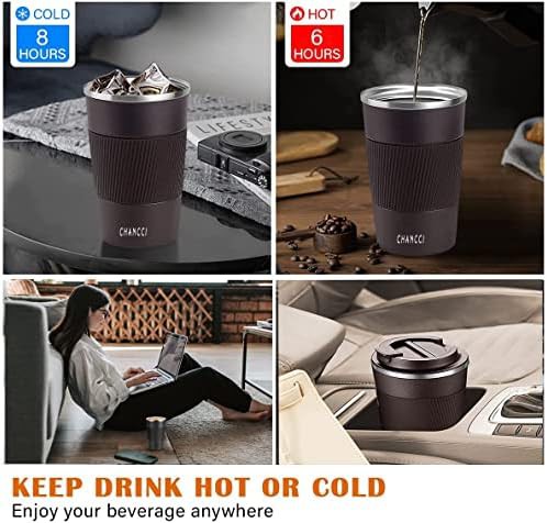 Brown spill proof insulated coffee mug — photo 3