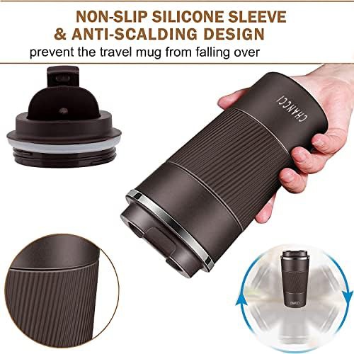 Brown spill proof insulated coffee mug — photo 4