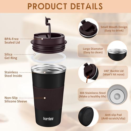 Stainless steel travel mug for men — photo 3