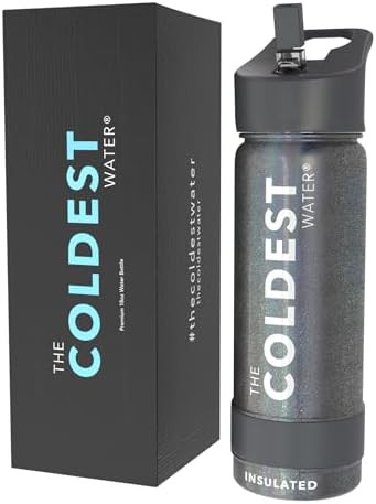 Stardust Glitter Small Insulated Straw Bottle