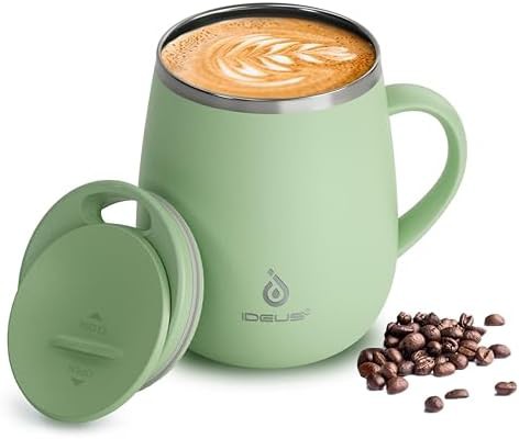 Avocado green 16 oz insulated coffee mug